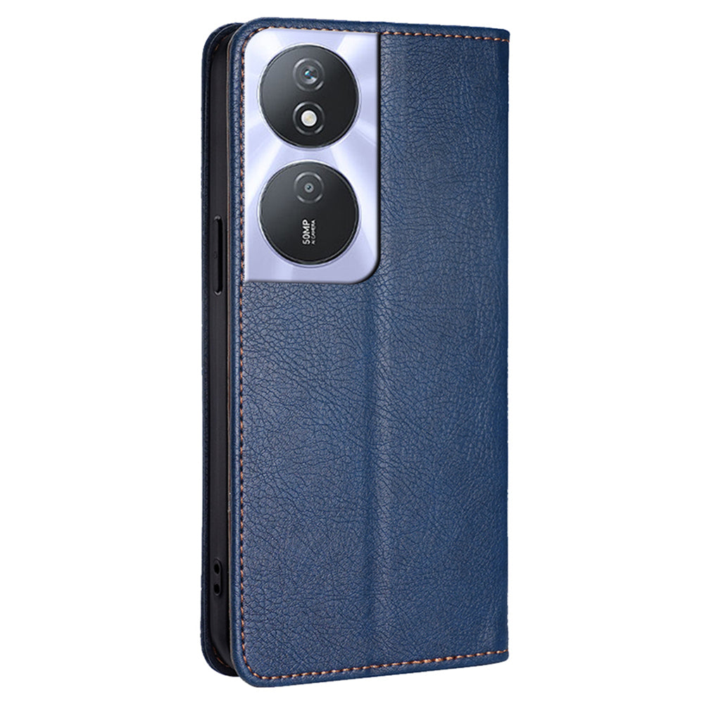 Solid Color Case for Honor Play 50 Plus 5G / Play 8T 5G / X7b 4G / 90 Smart Cover Folio Flip PU Leather Phone Protector - Blue Solid Color Case for Honor Play 50 Plus 5G / Play 8T 5G / X7b 4G / 90 Smart Cover Folio Flip PU Leather Phone Protector - Blue